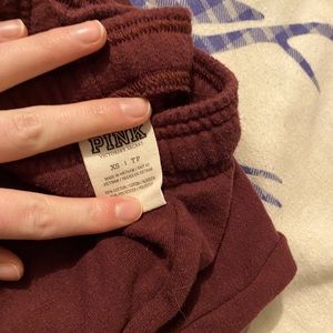 XS Victoria Secret sweatpants maroon & orange